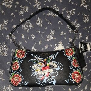 Ed Hardy Black Floral Women's Bag